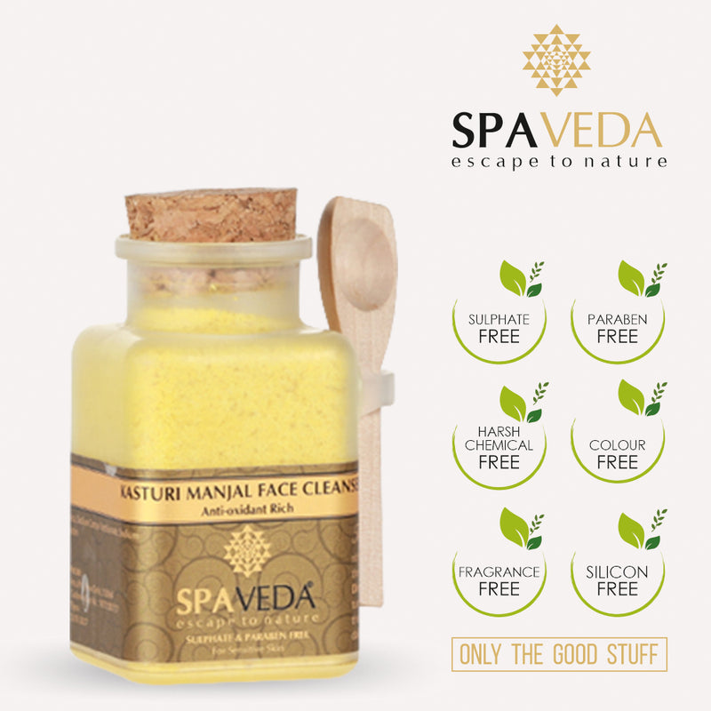 spaveda face cleanser, sulphate free, paraben free, vegan, cruelty free