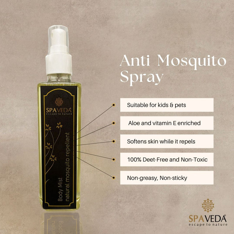 Natural Mosquito Repellent Body Mist-A plant-based active ingredient | No added dyes